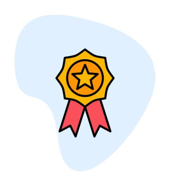  Ödül rozeti vektör çizgisi tasarımı