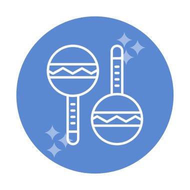 maracas simgesi vektör illüstrasyonu