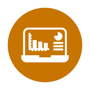 Dizüstü bilgisayar simgesindeki Analizlerin vektör çizimi