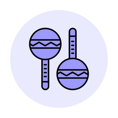 maracas simgesi vektör illüstrasyonu