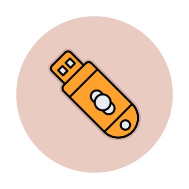 usb flash disk simgesinin vektör çizimi 