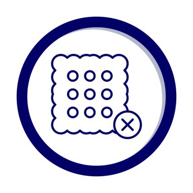 Basit Şekersiz simge, vektör illüstrasyonu