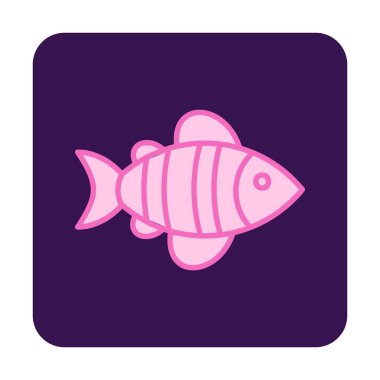 Basit bir balık ikonu. vektör illüstrasyonu.