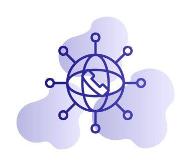 Basit ağ simgesi, vektör illüstrasyonu