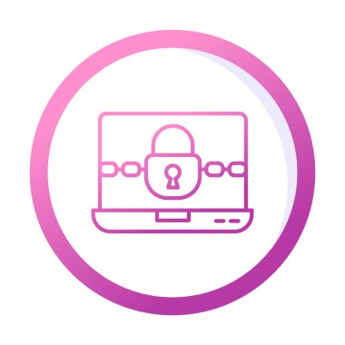 bilgisayar kilidi vektör illüstrasyonu 