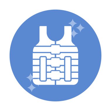 Modern Life Vest simge tasarımının vektör çizimi                     