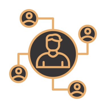 Vektör olarak Sosyal Ağ simgesi. Logotype