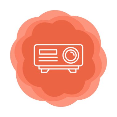 Projektör web simgesi vektör illüstrasyon tasarımı