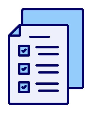 Sınav simgesi vektör illüstrasyonu 