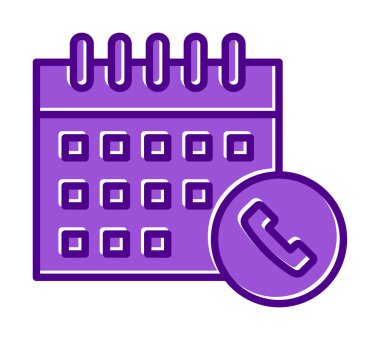 Takvim simgesi, vektör illüstrasyonu basit tasarım