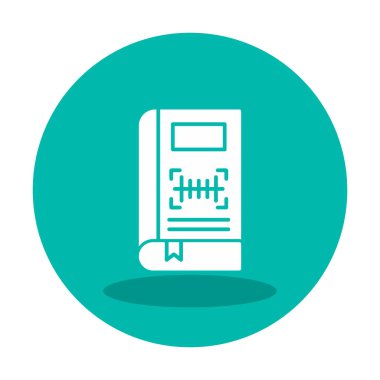 Barkod simgesi olan kitabın vektör illüstrasyonu  