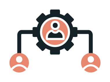 Modern basit düz yönetim simgesi vektörü 