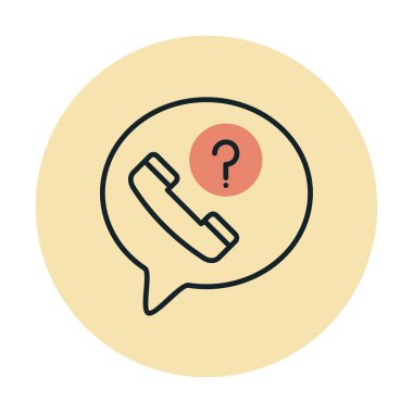 Basit kaçırılan çağrı simgesi, vektör illüstrasyonu