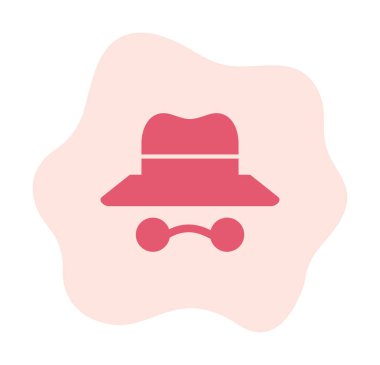 Basit Incognito simgesi, vektör illüstrasyonu