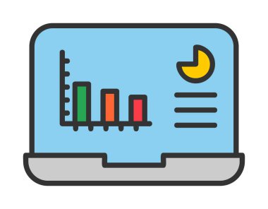 Basit Analitik simge, vektör illüstrasyonu