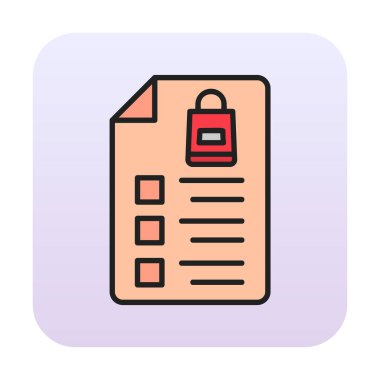 Alışveriş listesi simgesini, illüstrasyon vektör 