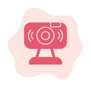 Web kamerası. Web simgesi basit illüstrasyon                   