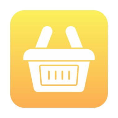 Alışveriş sepeti ikonu vektör illüstrasyonu 