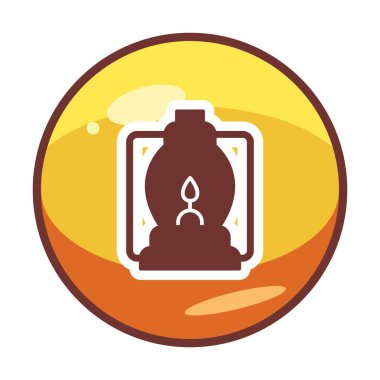 fener düz simgesi, vektör illüstrasyonu 