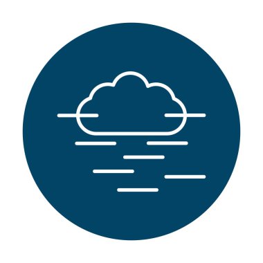 Sis ve bulut simgesi, hava sembolü, vektör illüstrasyonu   