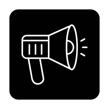 megafon ikonu. Hoparlör vektör illüstrasyonu. düz dizayn