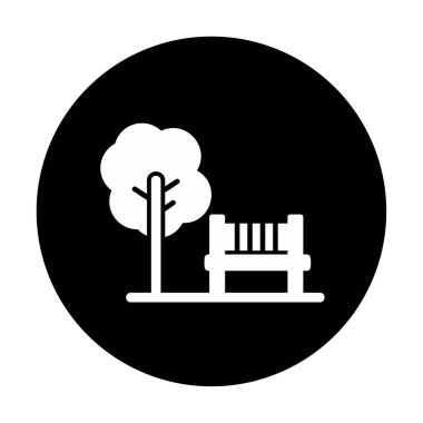 Yedek vektör renk simgesine sahip park 