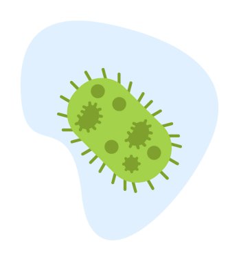 düz mikroorganizma ikon vektör illüstrasyon tasarımı