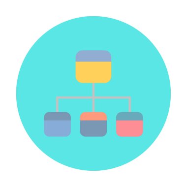 Modern Akış Çizelgesi simgesinin vektör çizimi                            