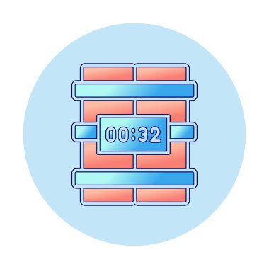 Zaman bombası ikonu vektör illüstrasyonu.