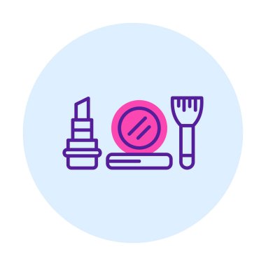 Makyaj araçları web simgesi, vektör illüstrasyonu