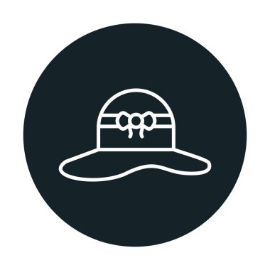 Güneş şapkası Icon vektör çizim