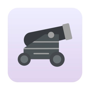 Basit Topçu simgesi, vektör illüstrasyonu