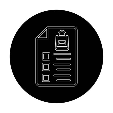 Alışveriş listesi simgesini, illüstrasyon vektör 