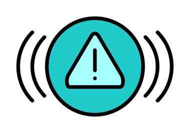 uyarı işareti simgesi, vektör illüstrasyonu  