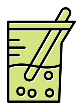 Beaker modern simgesinin vektör illüstrasyonu                          