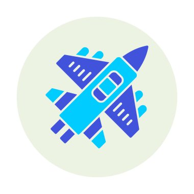 Askeri Uçak ikonu vektör illüstrasyonu