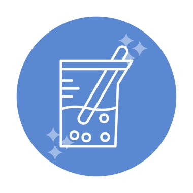 Beaker modern simgesinin vektör illüstrasyonu                          