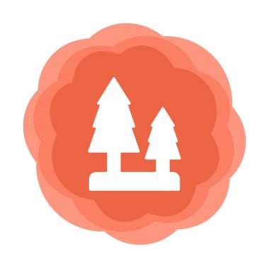 Orman ikonu vektör illüstrasyonu 