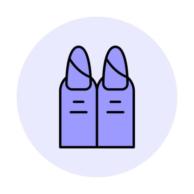 iki çivi web simgesi, vektör illüstrasyonu 