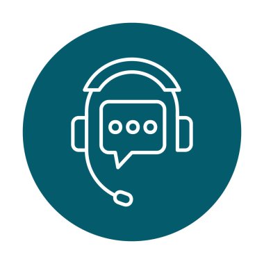 Basit Destek Hizmetleri simgesi, vektör illüstrasyonu