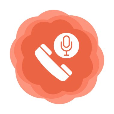 Basit Arama Kaydı simgesi, vektör illüstrasyonu