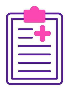 Tıbbi pano simgesi. Web için Tıbbi Rapor vektör simgesinin özet çizimi               