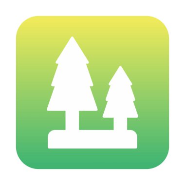 Orman ikonu vektör illüstrasyonu 