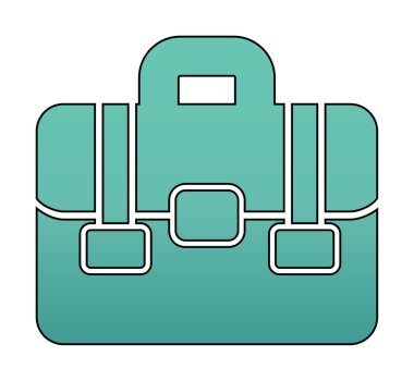 Portföy düz vektör simgesi