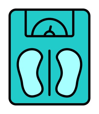 Basit Ağırlık Ölçekleme simgesi, vektör illüstrasyonu