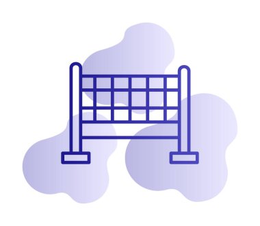 voleybol net simge vektör çizim