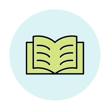 açık kitap simgesi, vektör illüstrasyonu basit tasarım