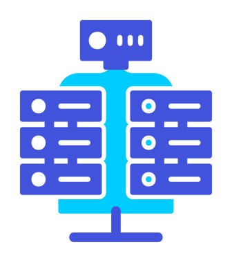 Ağ sunucu simgesinin vektör illüstrasyon tasarımı