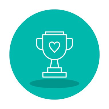 Kupalı kupa. Web simgesi basit illüstrasyon