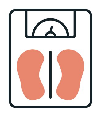 Basit Ağırlık Ölçekleme simgesi, vektör illüstrasyonu